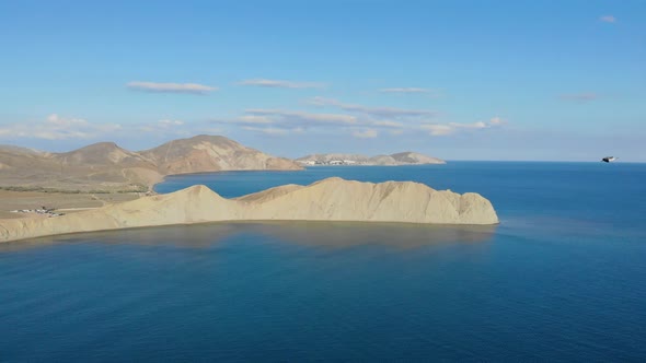 Aerial View of Cape Chameleon and Quiet Bay Crimean Peninsula