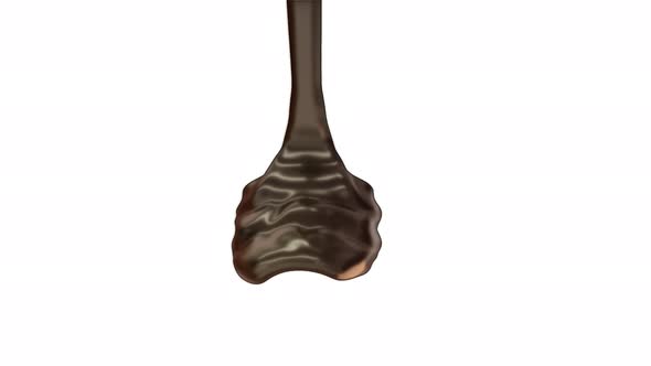3D Animation Of Drooping Melted Chocolate