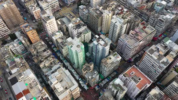 Top view of city in Hong Kong