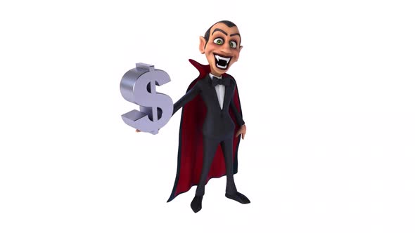 Fun 3D cartoon vampire with alpha