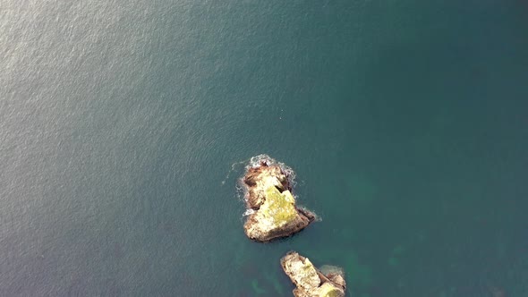 Aerial View of the Sea Stacks at the Slieve League Cliffs in County Donegal, Ireland