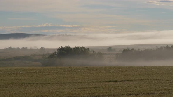 Pan right of the lands in Canada