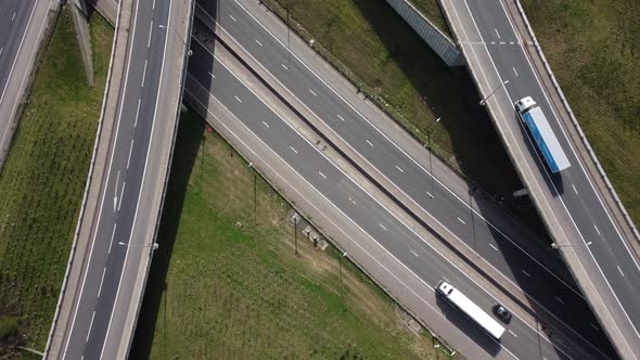 Bird's Eye View Catthrope Interchange M1 M6 A14 Motorway Junction