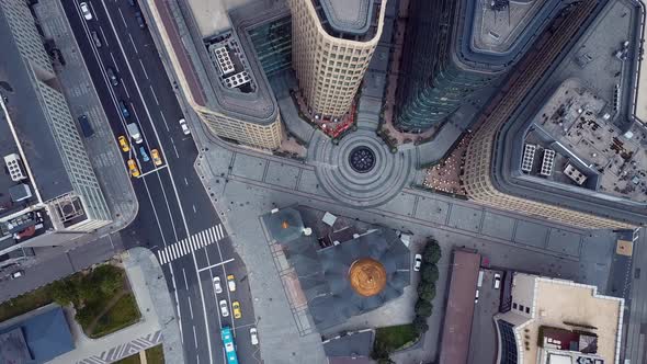 Aerial Panorama Of The Center Of Moscow, Russia