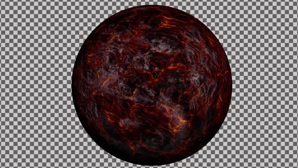 Lava Planet With  Alpha Channel alt