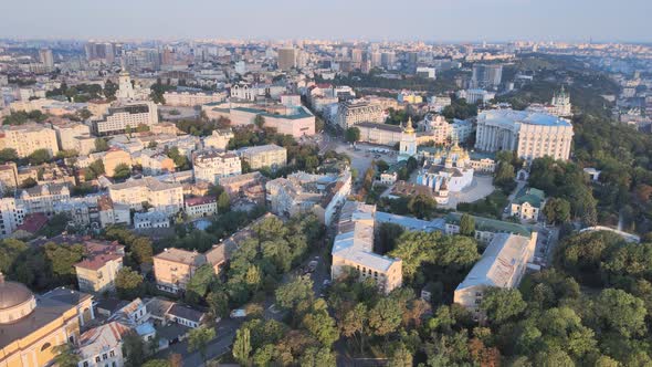 Kyiv, Ukraine Aerial View of the City. Kiev