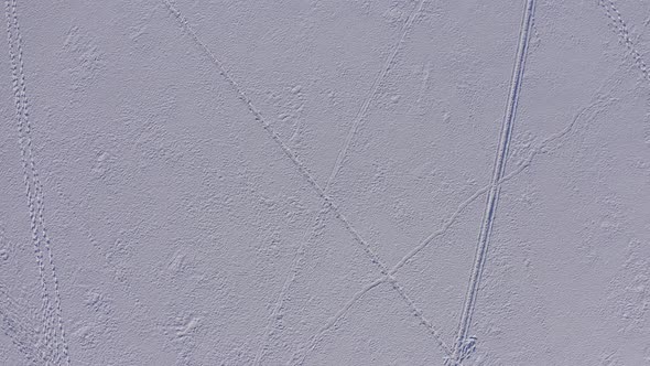 Aerial View of Snowed Ground