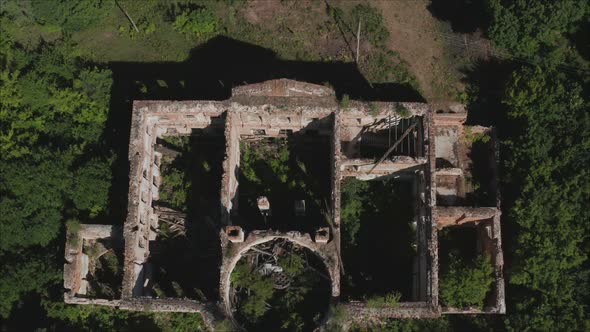 Abandoned Manor. View From Above. Manor GolitsynThe Perishing Estate of Princes Golitsyn-Prozorovsky