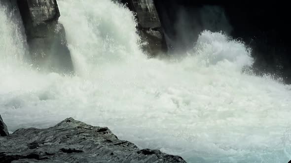 Foaming Water on Hydroelectric Power Station 2