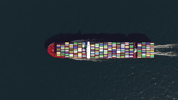 Cargo Ship in The Ocean 4k alt