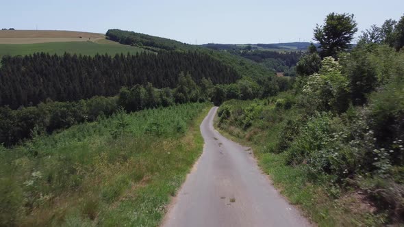 Belgian landscape near the Ourtalbrücke in the province of Liège