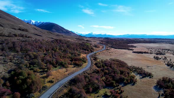 Patagonia landscape. Famous town of El Calafate at Patagonia Argentina