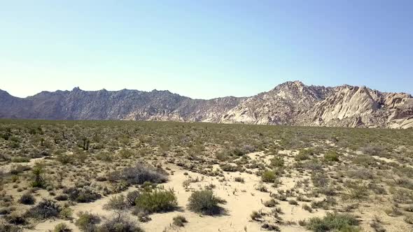 For a documentary about the desert.Dramatic aerial view flight slider fly sideways from right to le