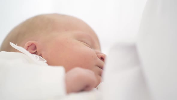 Portrait of Sleeping Newborn Baby