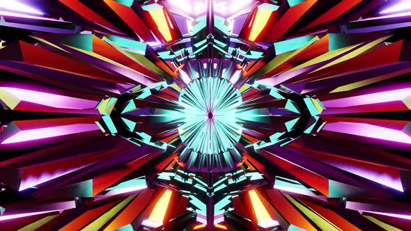Amazing Multicolored Crystalized Galaxy Futuristic Sci Fi Kaleidoscope Vj Loop 4K
