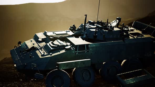 Old Military Vehicle in Afghanistan Mountains