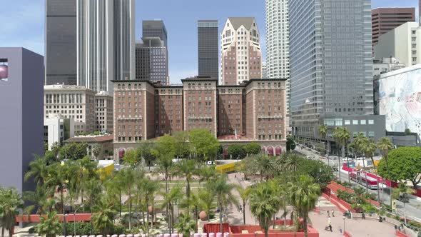 Aerial view of Pershing Square