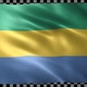 Gabon waving flag looped - VideoHive Item for Sale