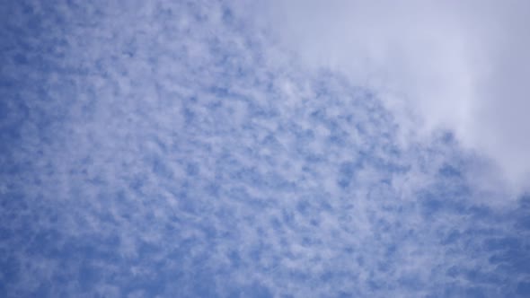 Stratus clouds in the blue sky alt