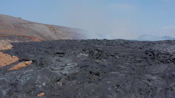 Otherworldly Volcanic Landscape in Iceland Fagradalsfjall