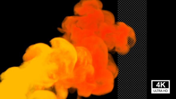 Yellow Red Smoke 4K