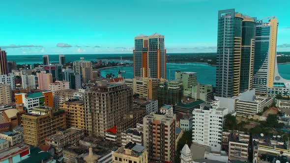 aerial view of the city of dar es salaam