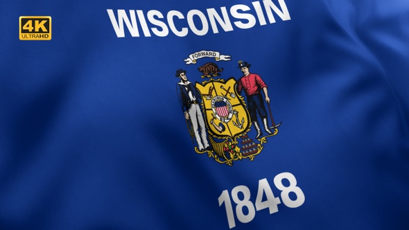 Wisconsin State Flag - 4K