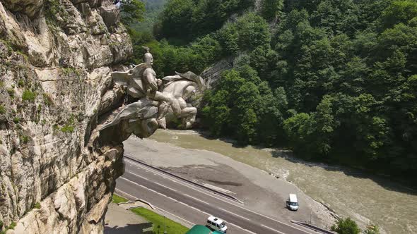 Monument Uastirdzhi in the Alagir Gorge