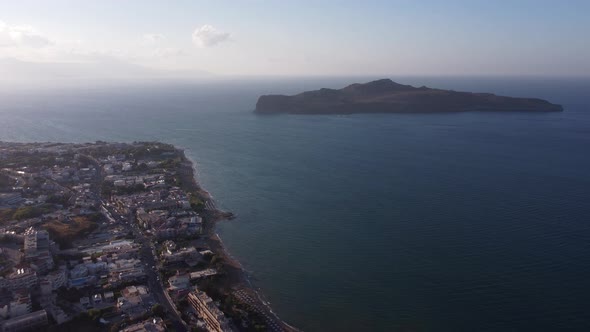 Amazing Aerial View of Island on Crete Greece