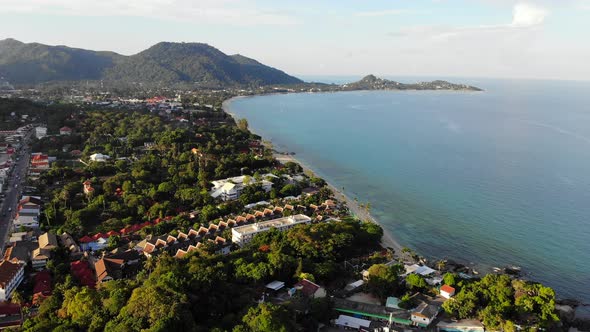 Beautiful high view of nature with sea ocean