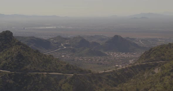 A winding highway outside the city of Phoenix