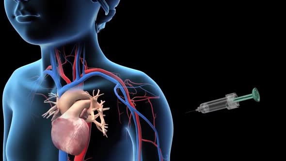 3D animation of injection for protection children