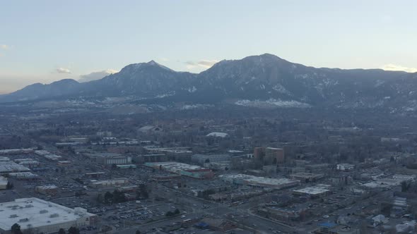 Birds Eye View Of Boulder Colorado Flatiron Mountains