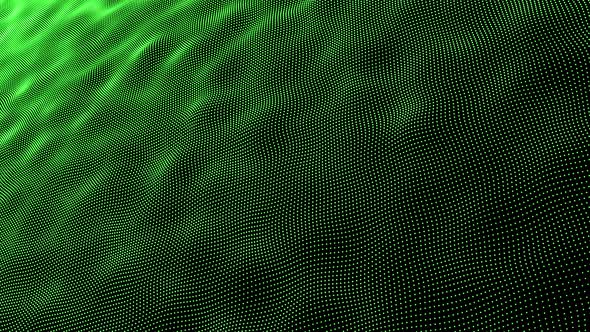 Light Green Abstract Wave Background