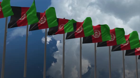 Afghanistan Flags Background 4K