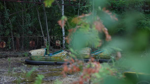 Abandoned Autodrome in Pripyat in Chernobyl Zone