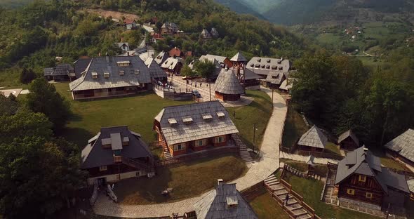 Drvengrad Serbia Aerial