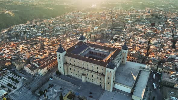 Aerial View of Toledo CastillaLa Mancha Spain