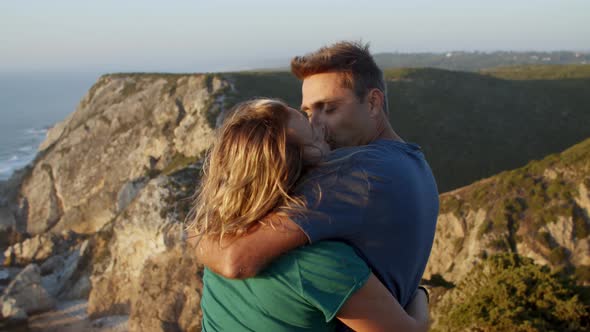 Married Couple of Tourists Spending Vacation at Sea