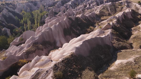 Cappadocia Landscape Aerial View. Turkey. Goreme National Park