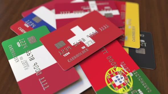 Credit Cards with Flag of Switzerland Among Others alt