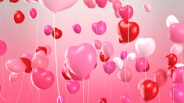 Valentine Heart Balloons Transition