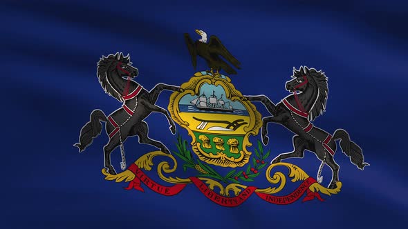 Pennsylvania State Flag Background 4K