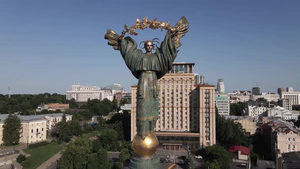 Ukraine: Independence Square, Maidan. Aerial View