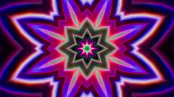 Blinking Colorful Light Kaleidoscope 4K 03