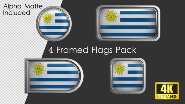 Framed Uruguay Flag Pack