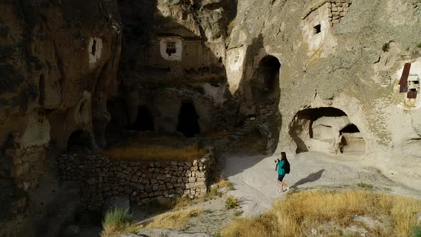 Woman Traveling In Cappadocia