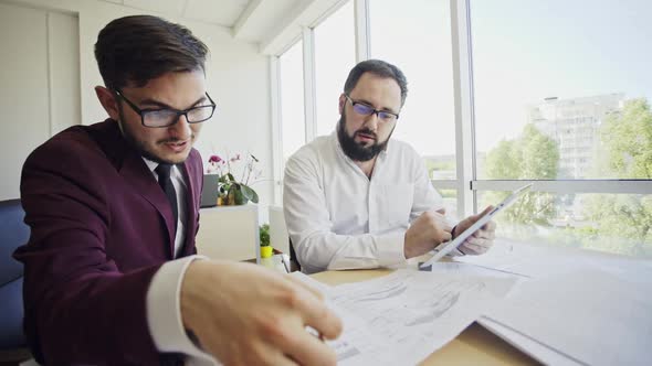 Coworking Men in Modern Office