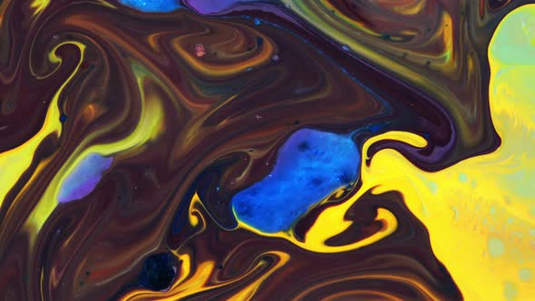 Psychedelic Colour Paint  Spreading Swirling 55