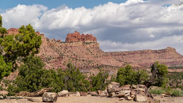 Time lapse of red rock landscape in Escalante National Monument